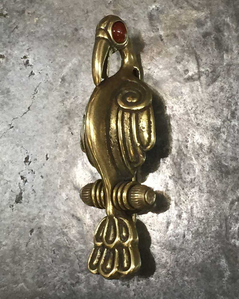 Jeweled Raven Fibula