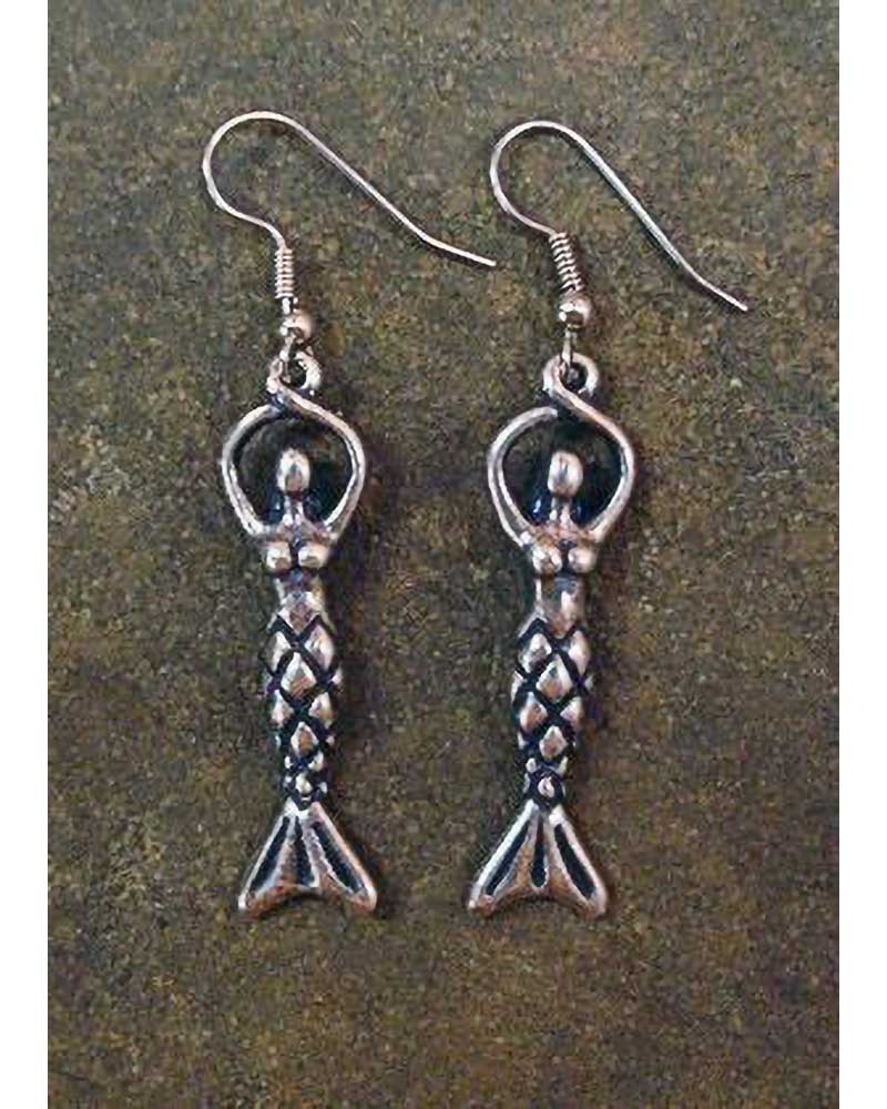 Mermaid Earrings in silver