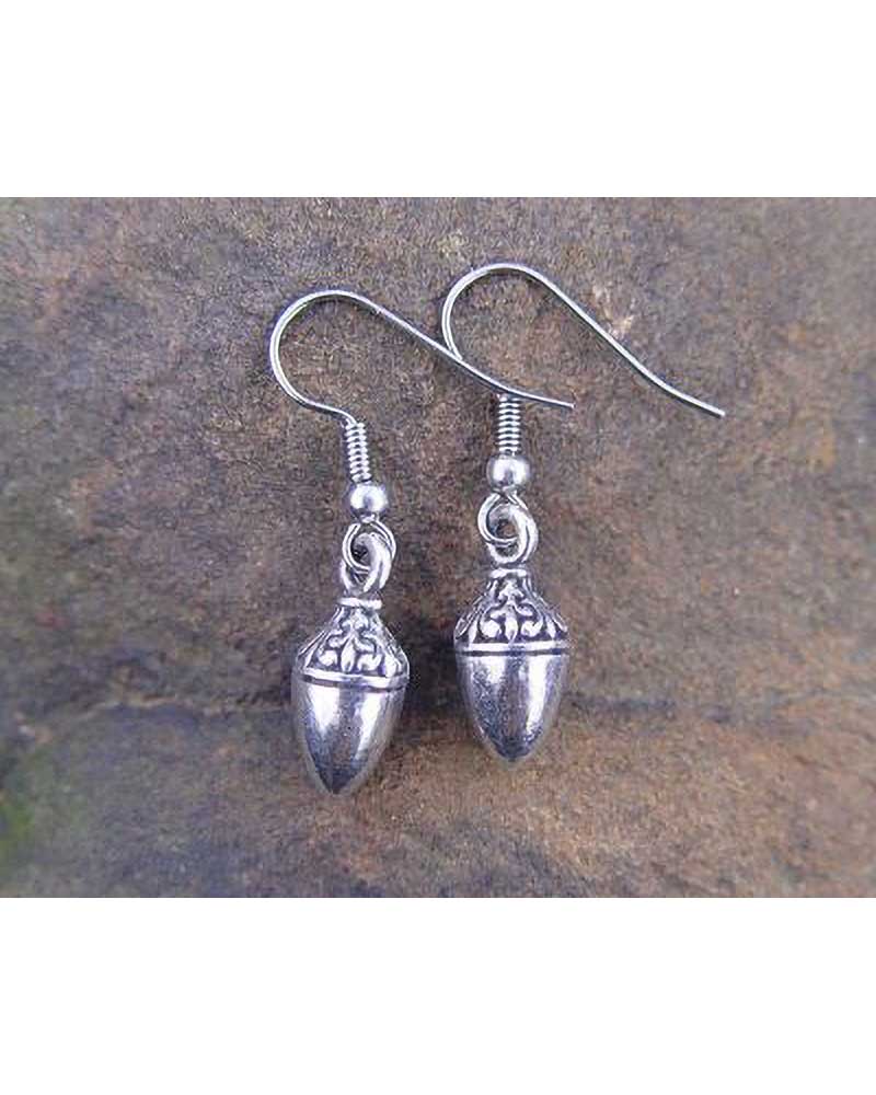 Acorn Earrings in silver