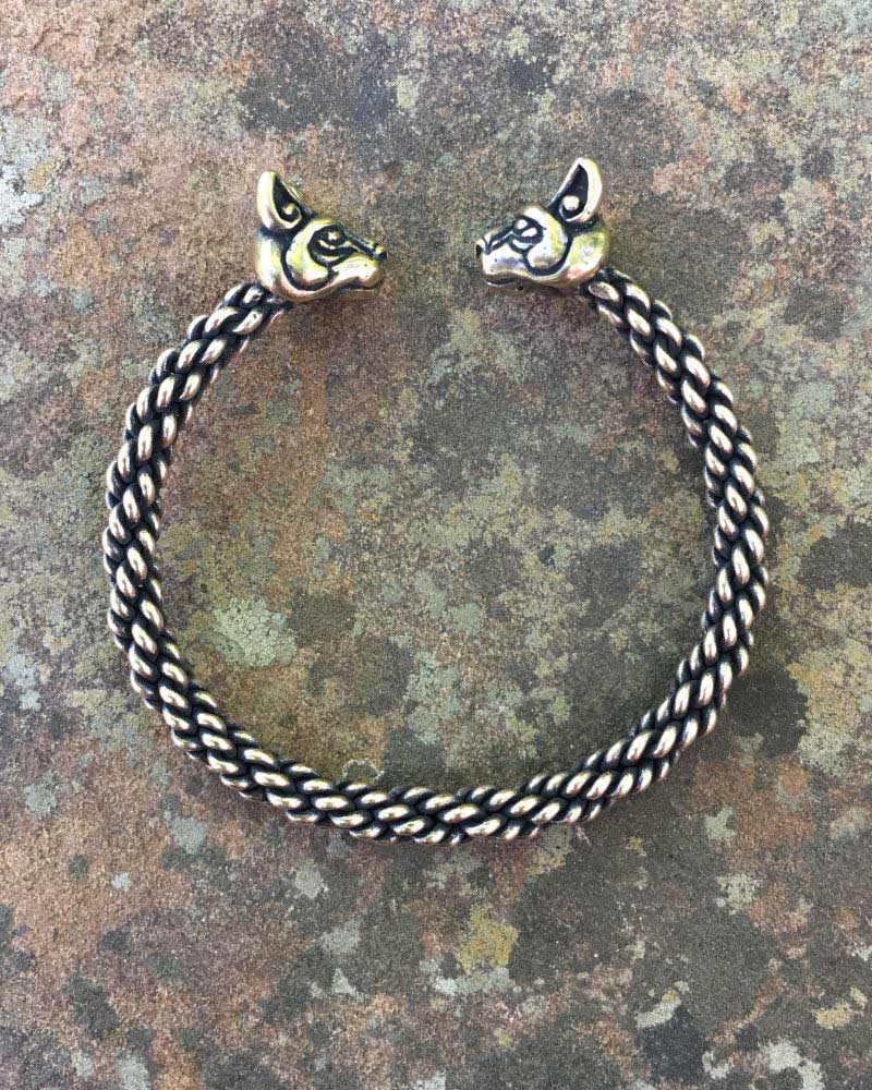 Buy Solid Bronze Ram's Head Torc Bracelet Aries Symbol Viking/norse/greek/ celtic/bangle Online in India - Etsy