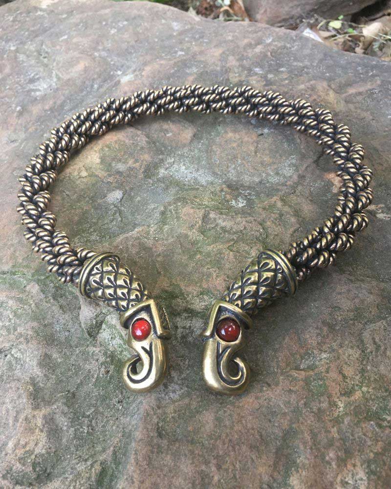 Norse Raven Torc - Extra Heavy Braid