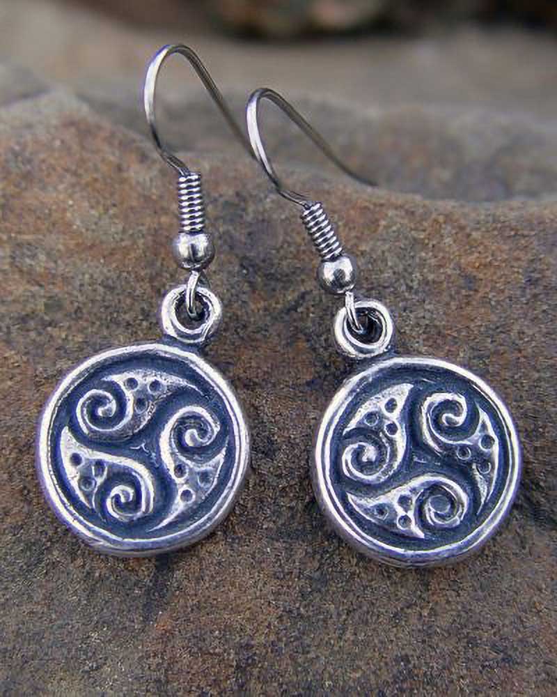 Triskele Earrings in silver