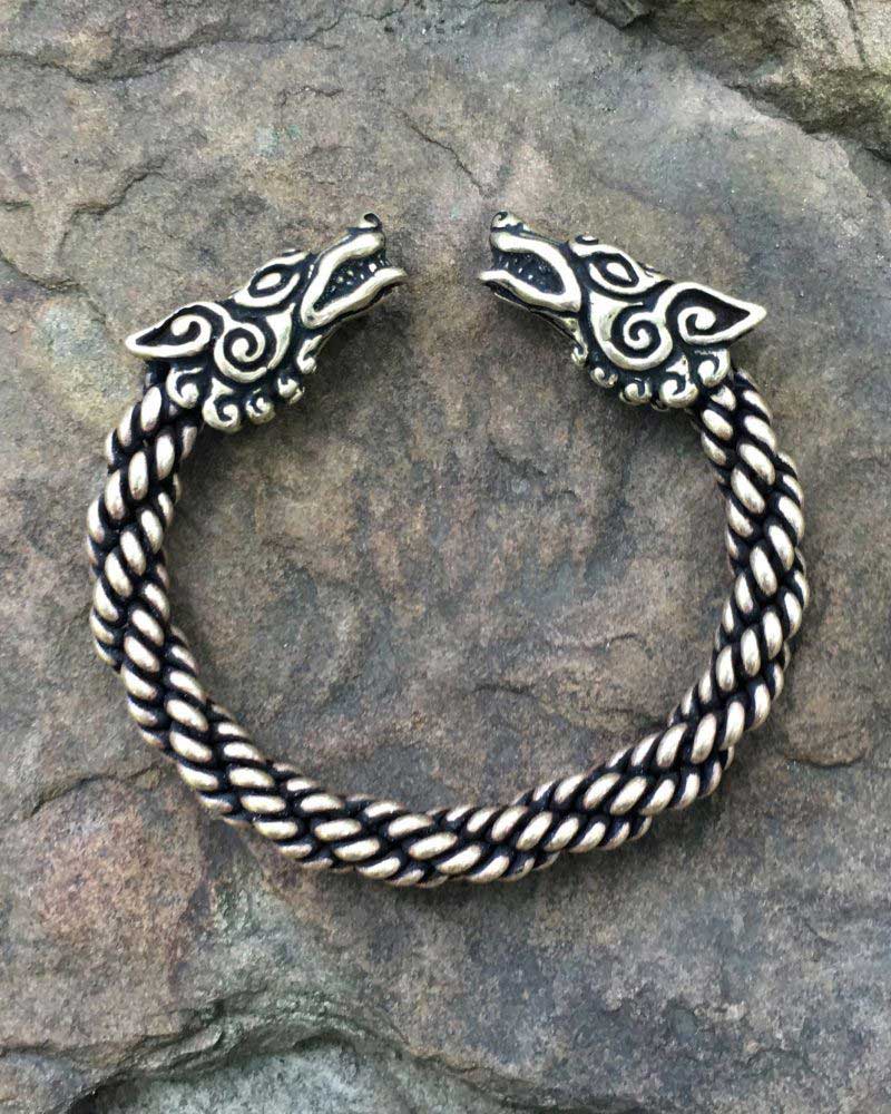 Viking Wolf Head Bracelet For Men Stainless Steel King Chain Norse Jewelry  Biker Amulet Odin