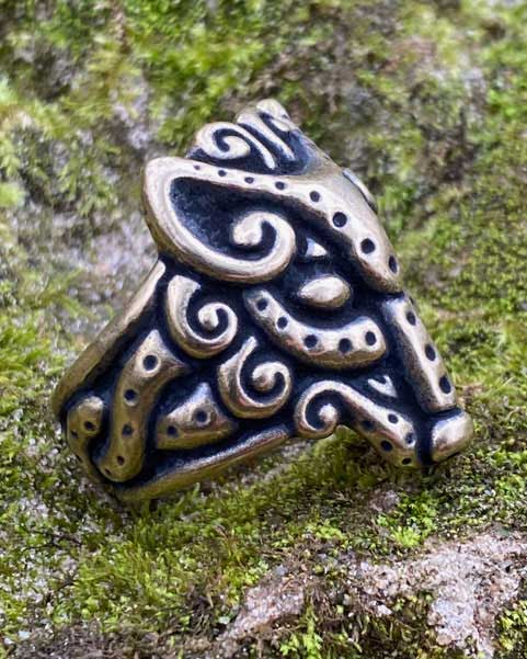 Fenris-wolf Sterling Silver Viking Ring – GTHIC